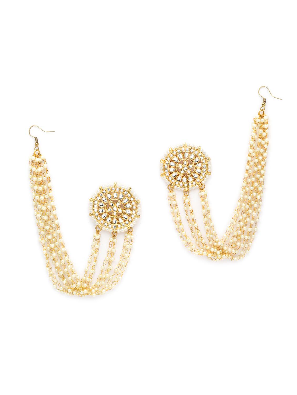 gold metal earring - 18633222 -  Zoom Image - 0