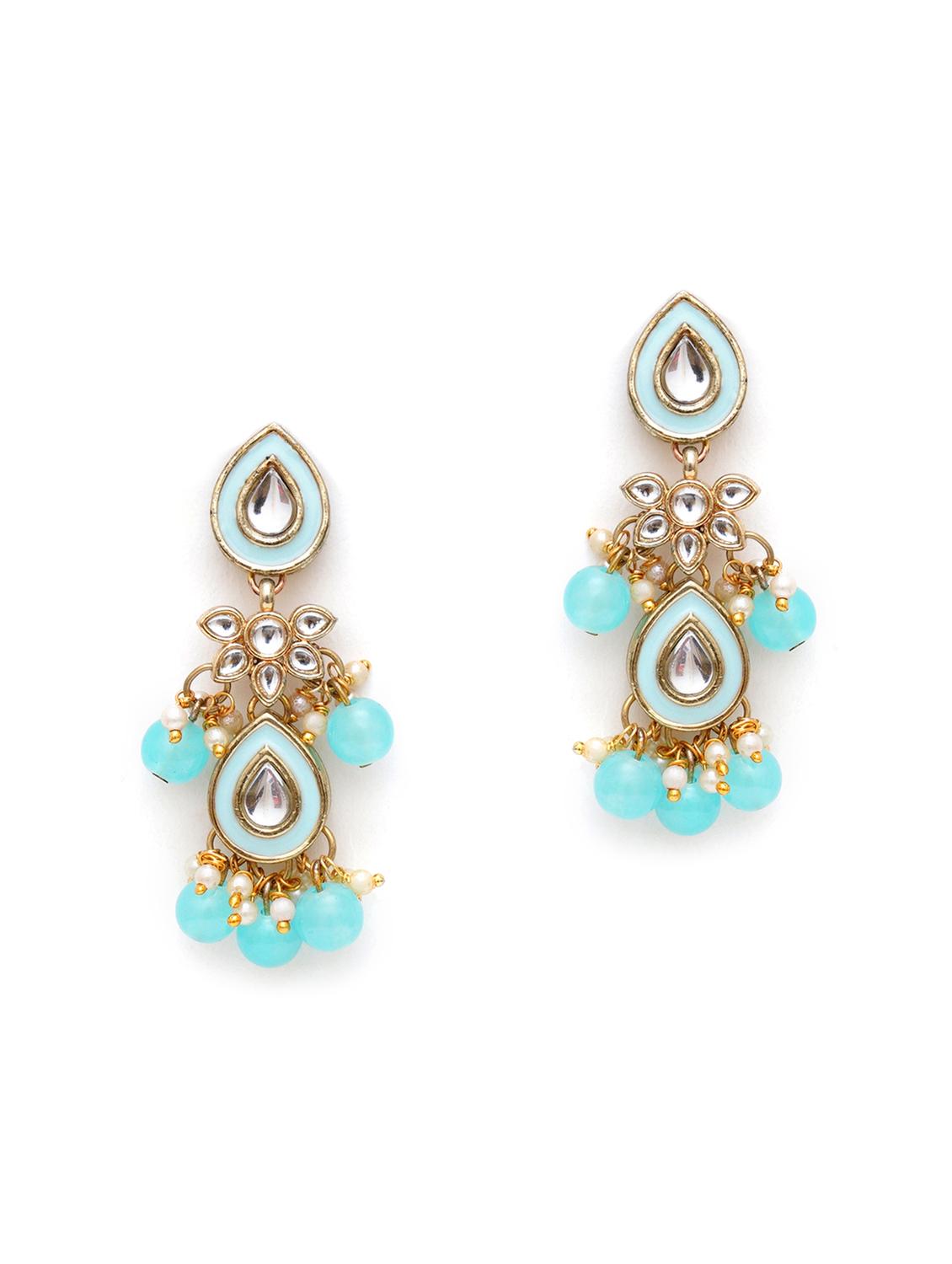 blue metal earring - 18633261 -  Standard Image - 1