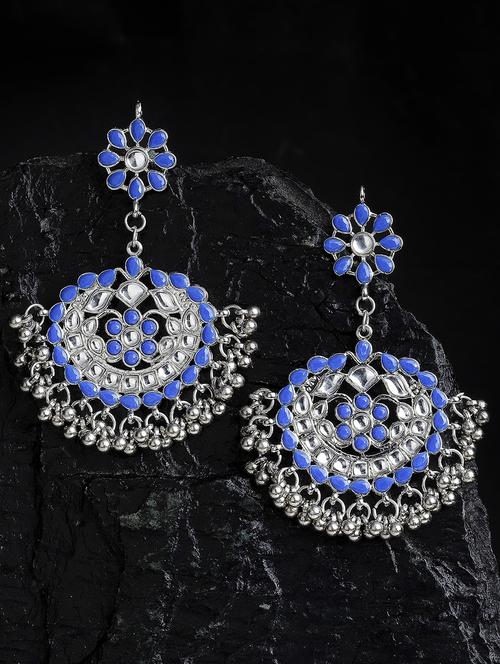 blue metal earring - 18633274 -  Standard Image - 0