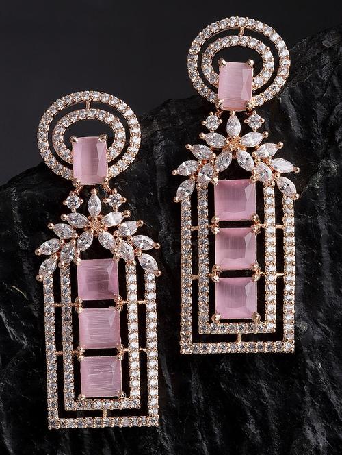 pink metal earring - 18633281 - Standard Image - 0