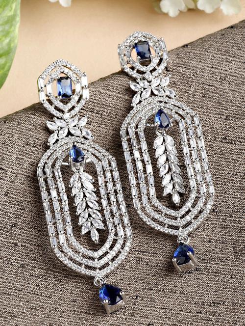 blue metal earring - 18633367 - Standard Image - 0