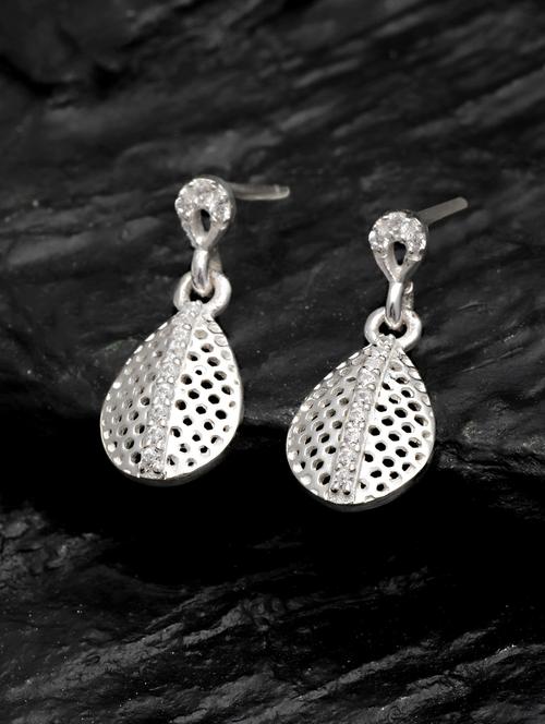 silver silver plated earring - 18633449 - Standard Image - 0