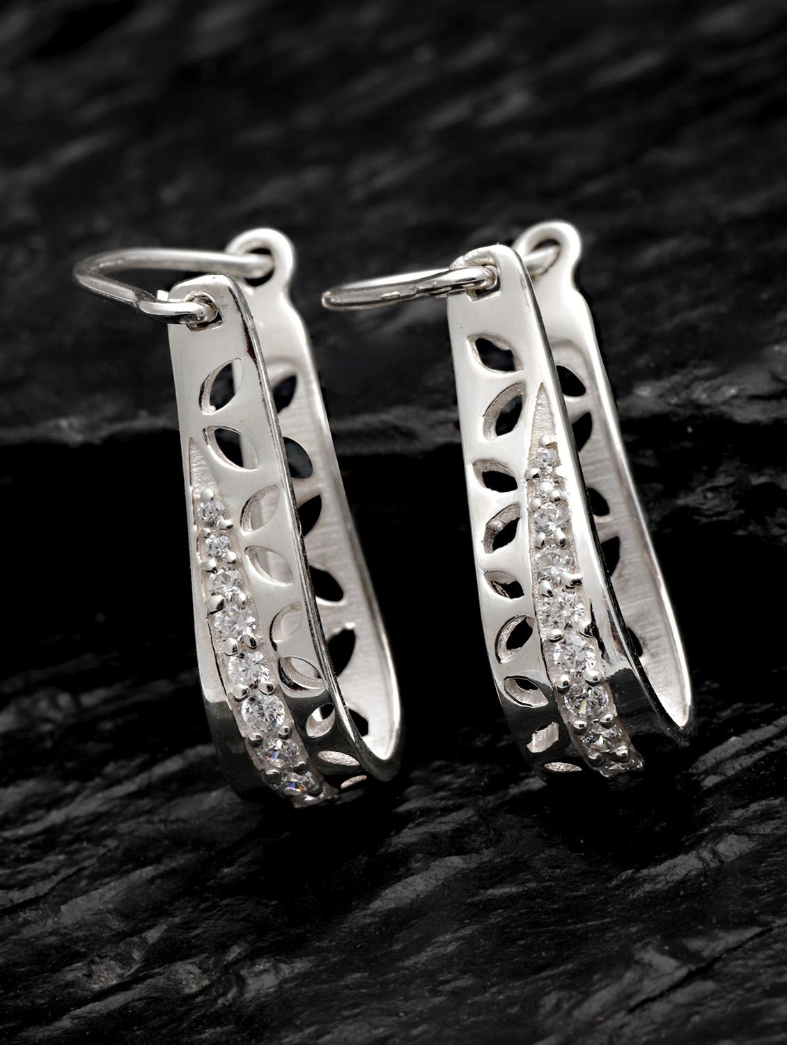 silver plated hoop earring - 18633457 -  Zoom Image - 0