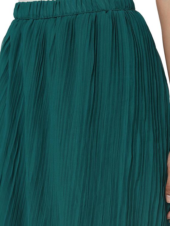 green georgette pleated skirts - 18633509 - Standard Image - 4