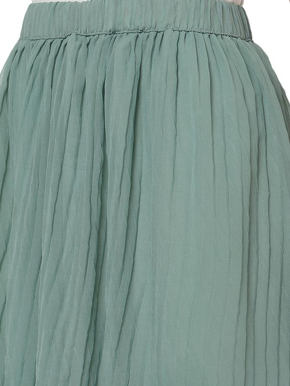 olive georgette pleated skirts - 18633511 - Standard Image - 4