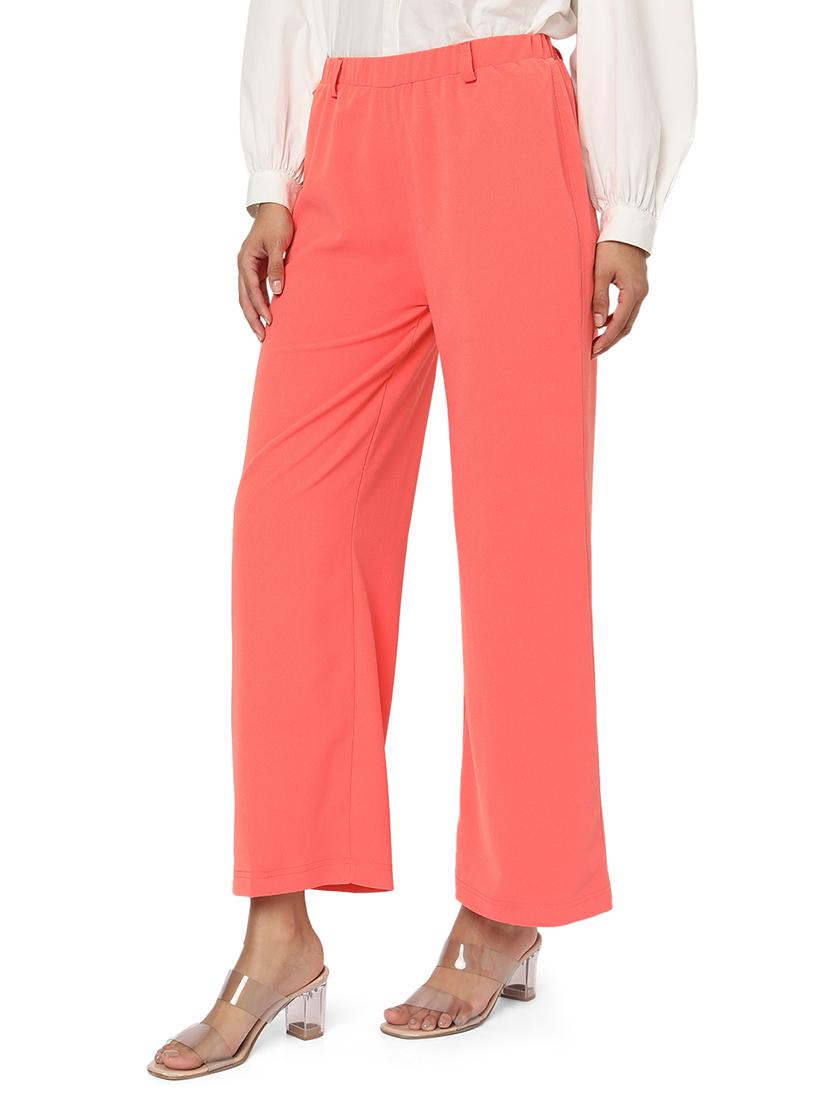pink lycra flat front trouser - 18633523 - Standard Image - 1