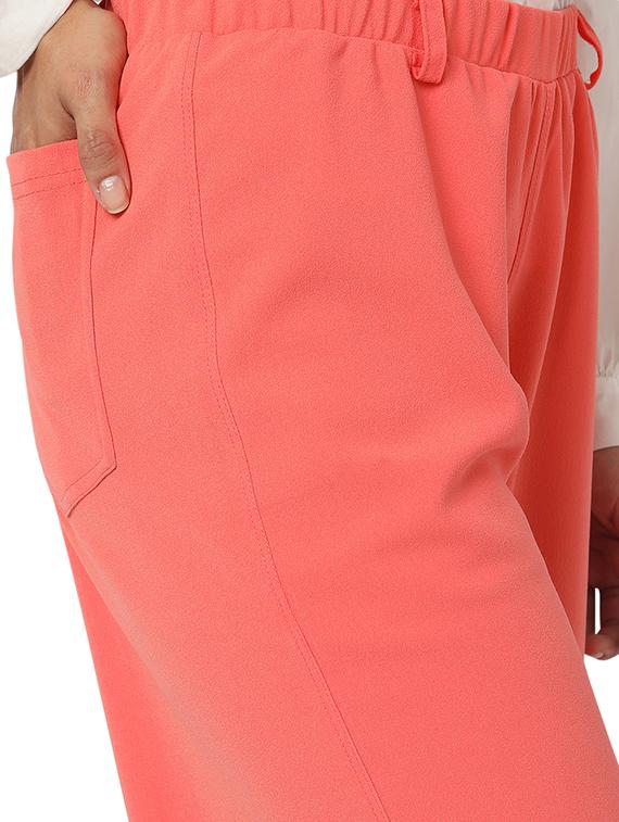 pink lycra flat front trouser - 18633523 - Standard Image - 4