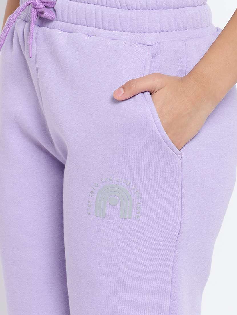 girls mid rise printed track pant - 18633568 -  Standard Image - 4