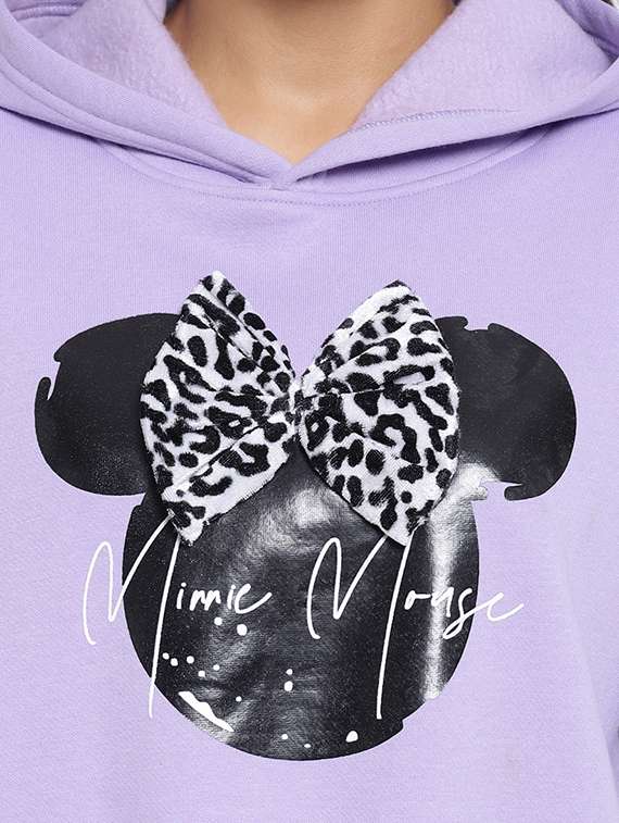 chest print hood neck sweatshirt - 18633592 -  Standard Image - 4