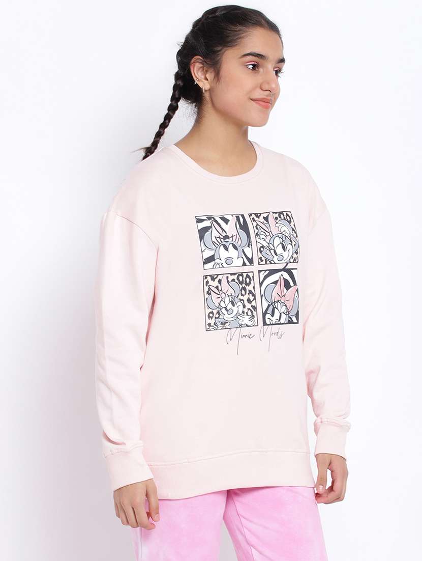 front print round neck sweatshirt - 18633599 -  Standard Image - 1