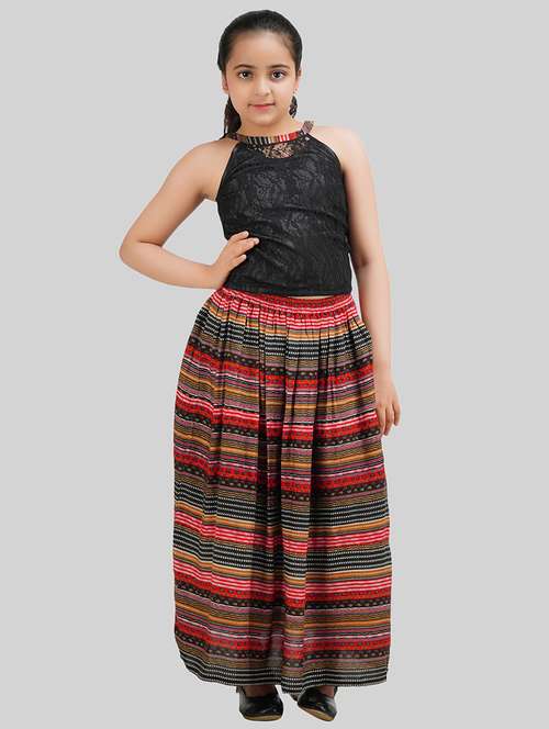 girls halter neck printed skirt top  - 18633777 -  Standard Image - 0