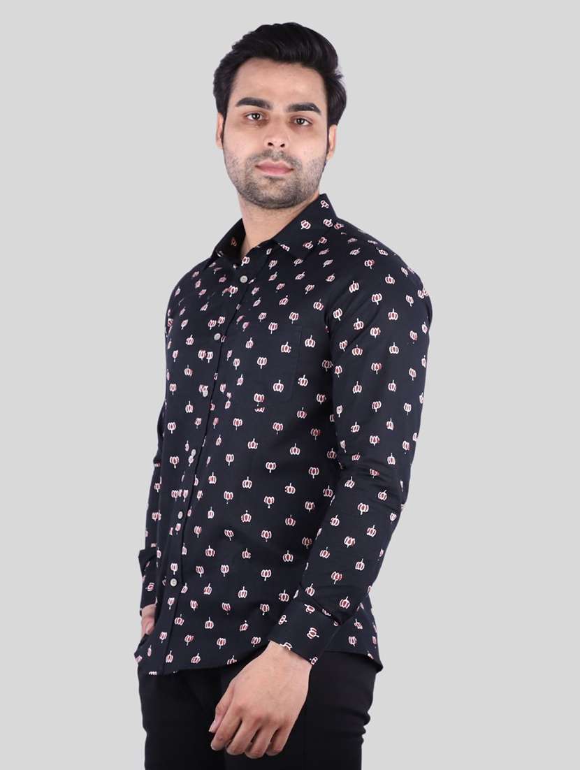 blue printed casual shirt - 18633798 -  Standard Image - 1