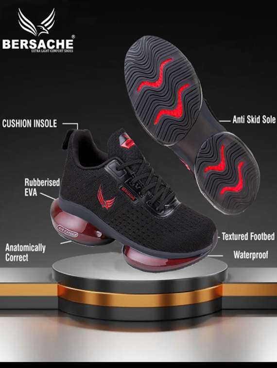 black lace up sport shoe - 18633886 - Standard Image - 6