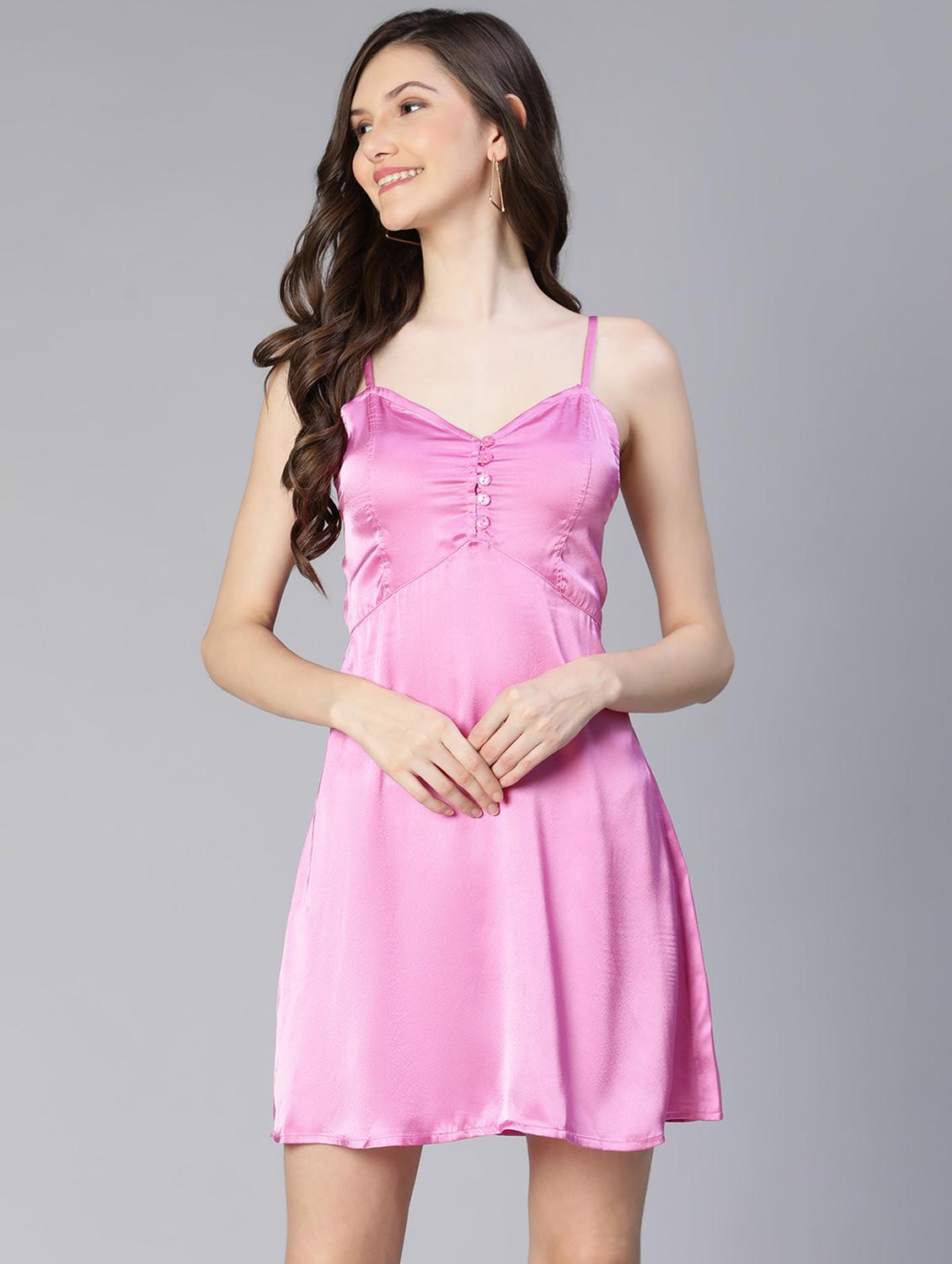 women lavender solid sweetheart neck dress - 18633947 - Zoom Image - 0