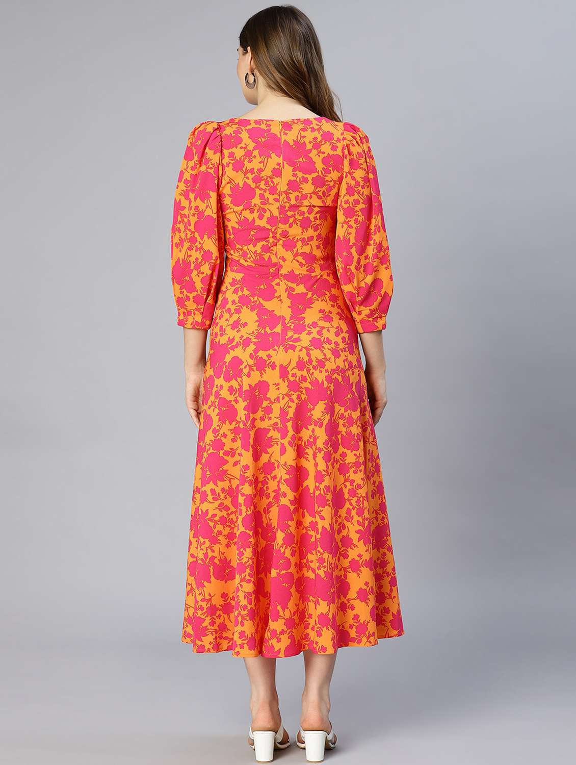 women's fit & flare floral dress - 18633954 - Standard Image - 4