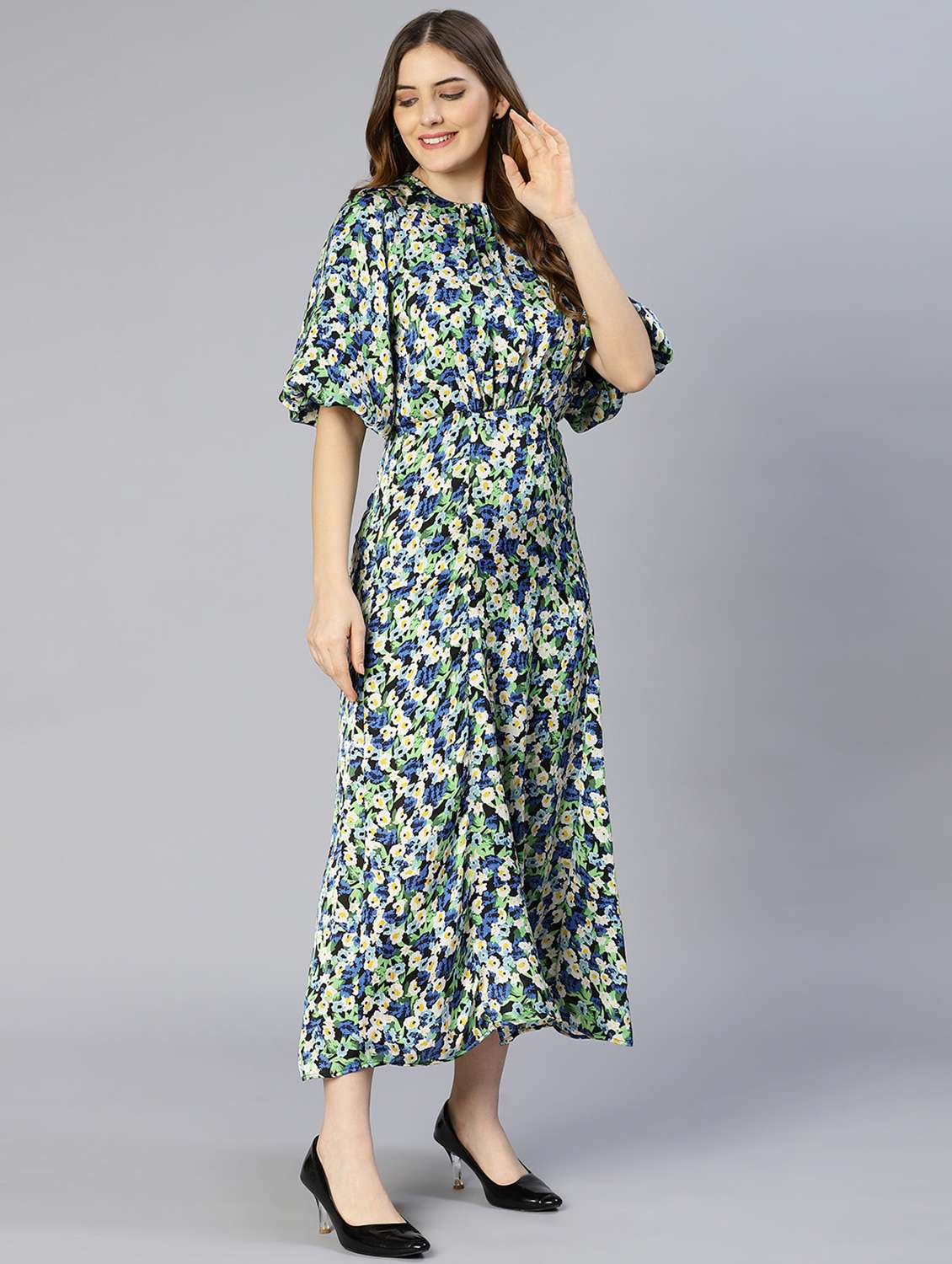 women's fit & flare floral dress - 18633963 -  Standard Image - 1