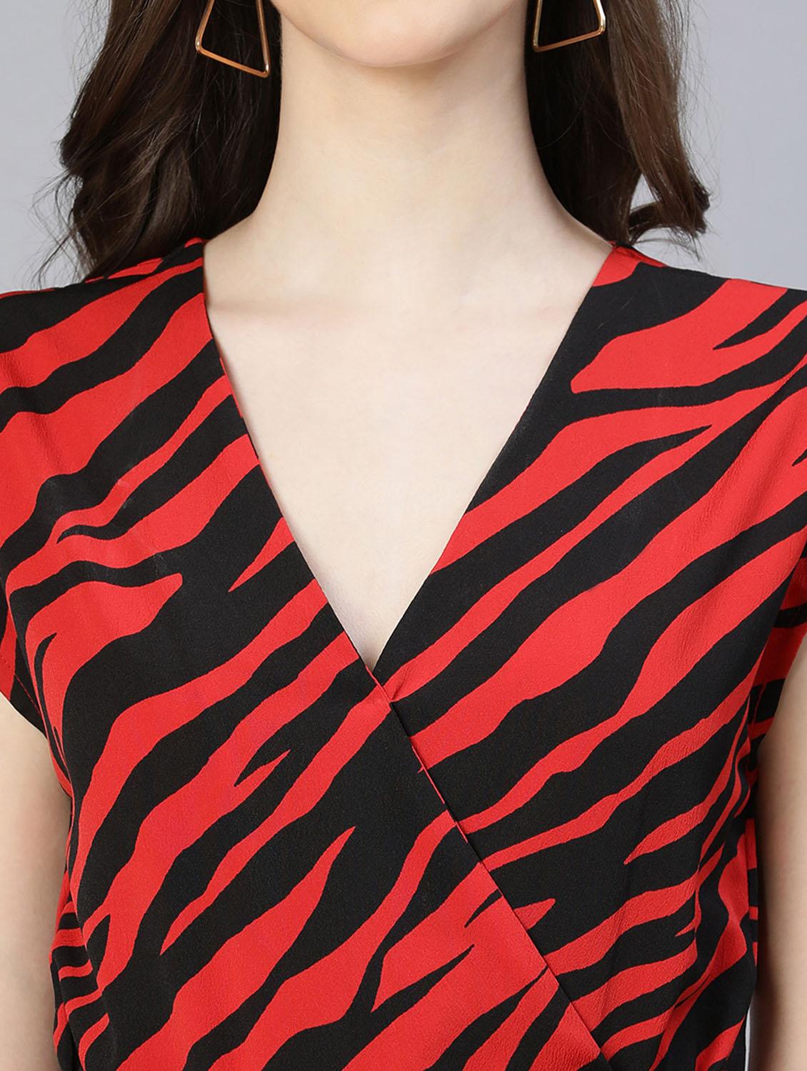 v-neck printed full leg jumpsuit - 18634465 - Standard Image - 6