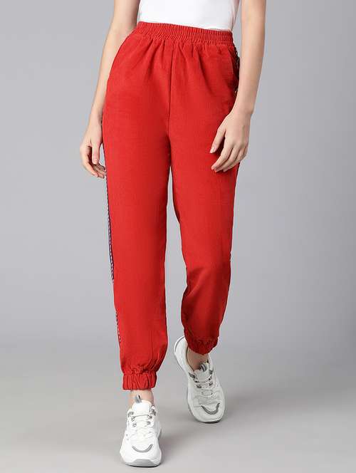 red cotton trousers - 18634532 - Standard Image - 0