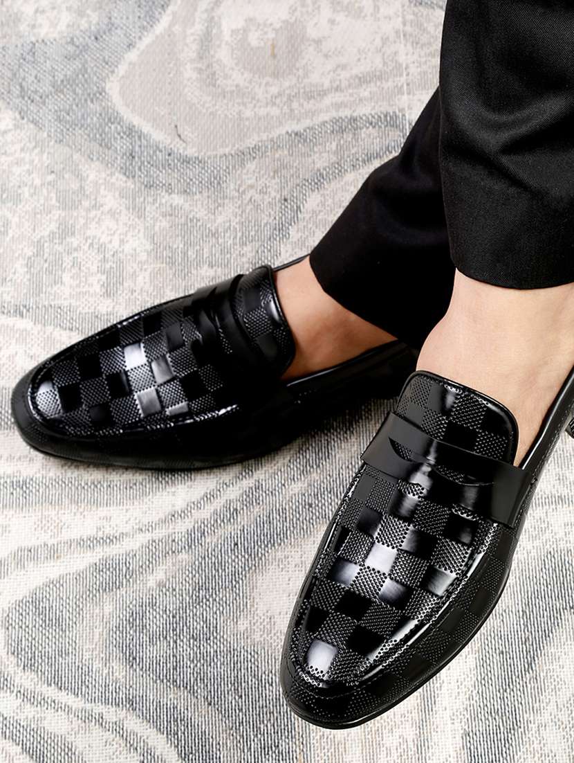 mens black slip on loafer