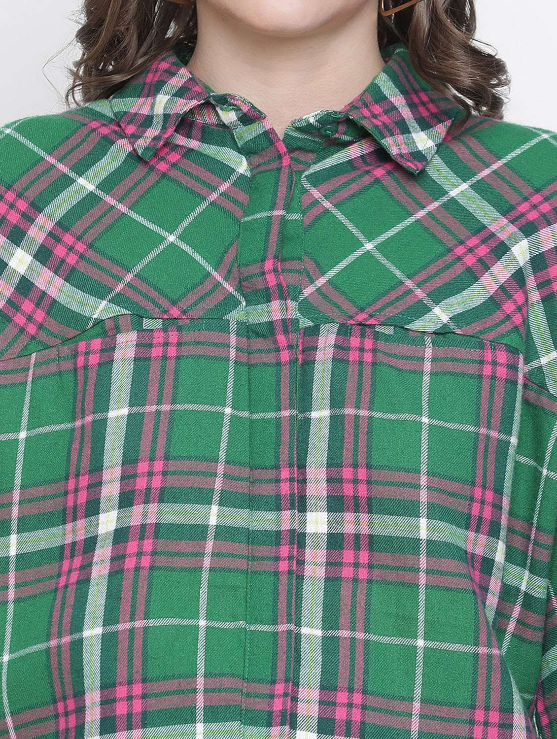 green checkered regular shirt - 18634650 - Standard Image - 6