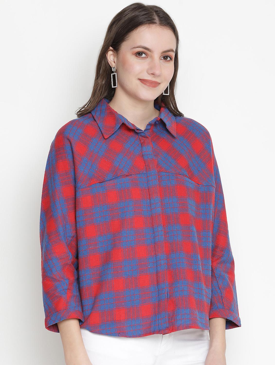 checkered regular shirt - 18634655 - Standard Image - 1