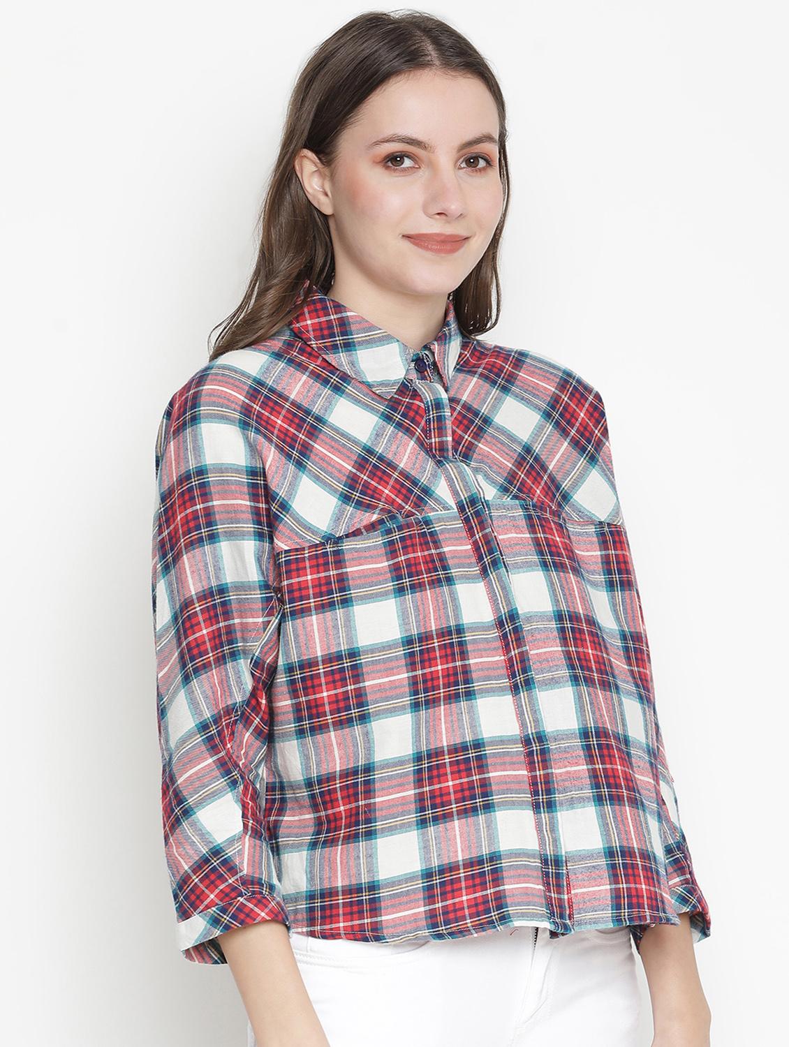 checkered regular shirt - 18634656 - Standard Image - 1