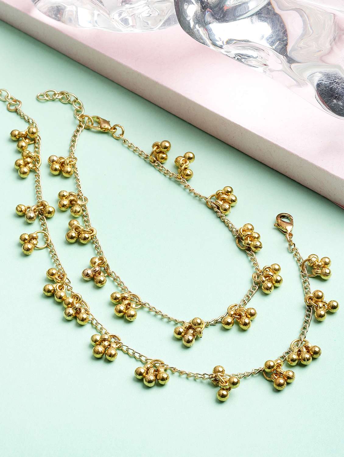 gold metal anklet 