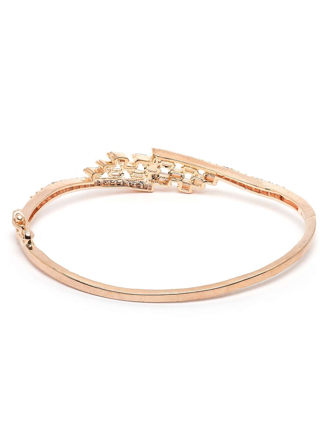 rose gold plated american diamond studded bangle - 18635674 -  Standard Image - 1