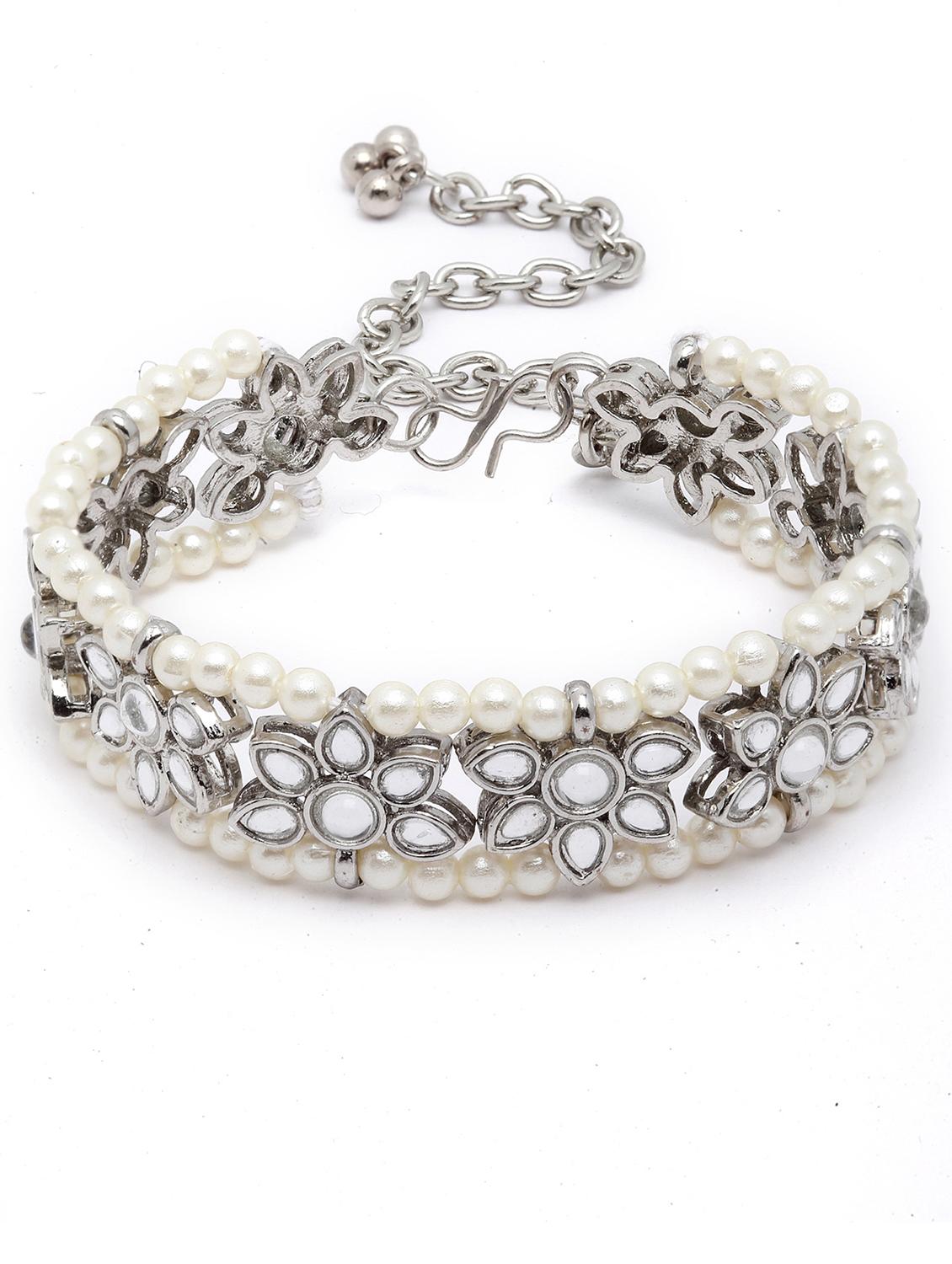 silver metal bangle bracelet - 18635709 - Standard Image - 1