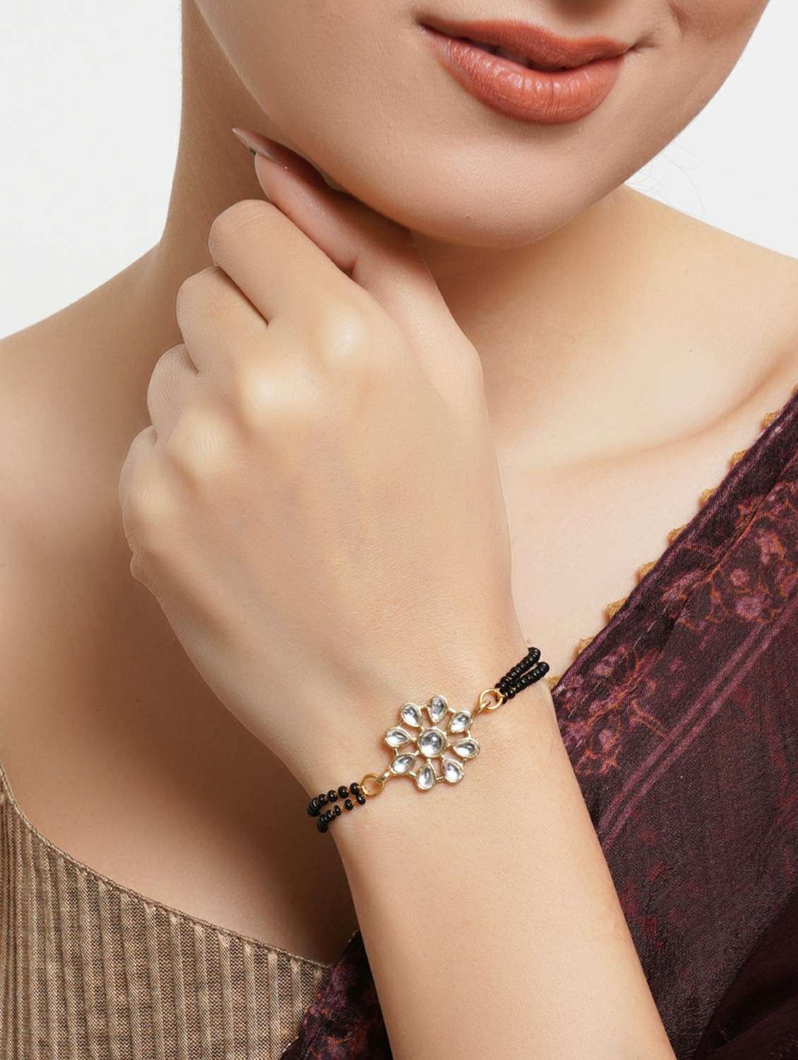 gold metal bangle bracelet - 18635713 -  Standard Image - 4