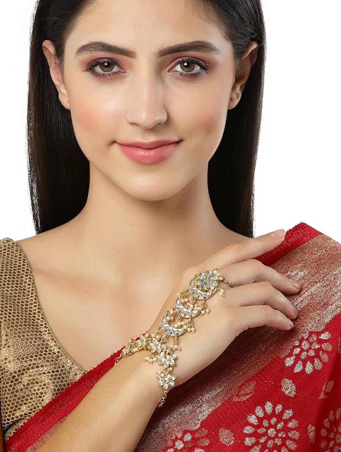 gold metal bangle bracelet - 18635726 - Standard Image - 4