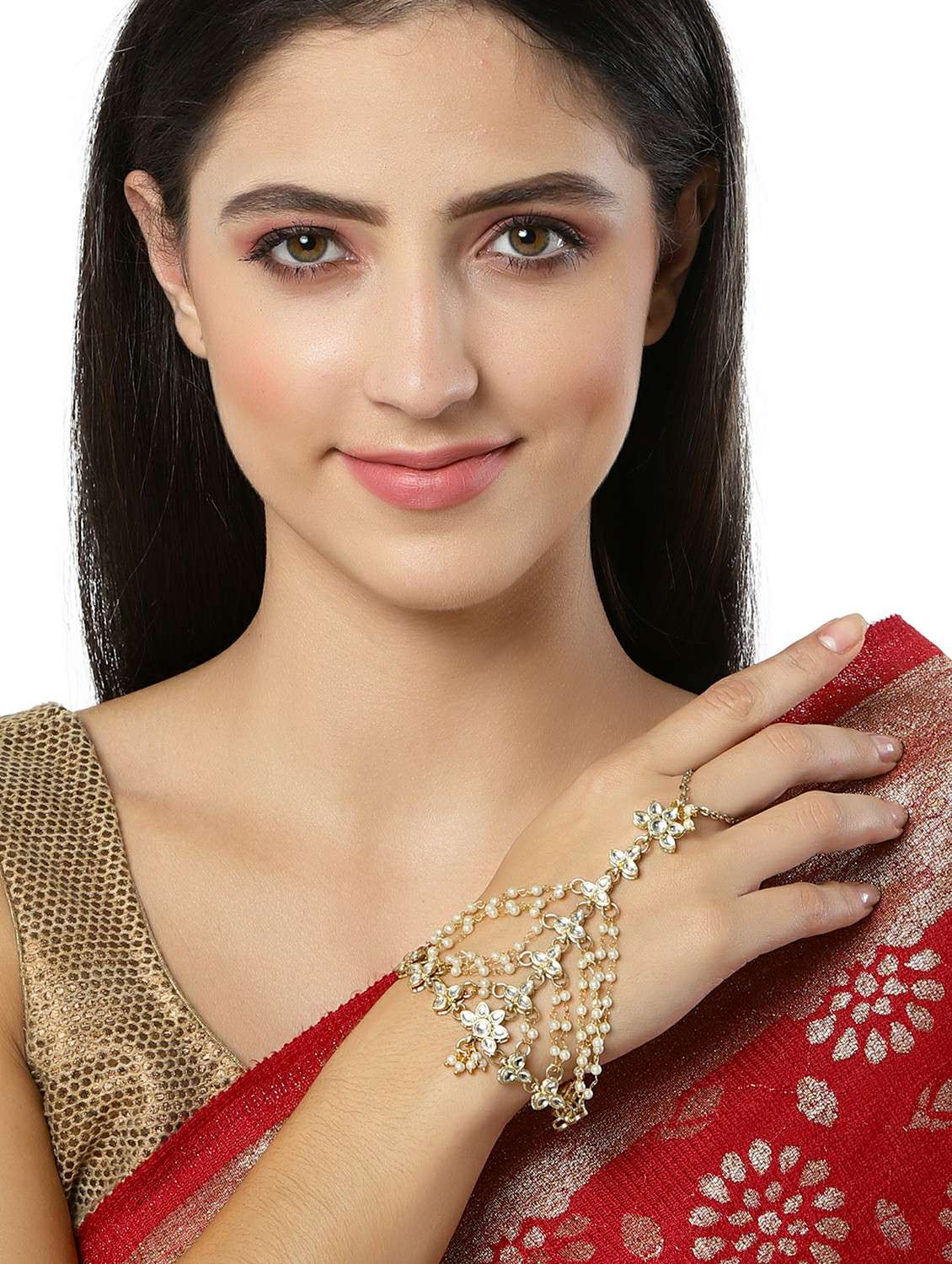 gold metal bangle bracelet - 18635727 -  Standard Image - 4