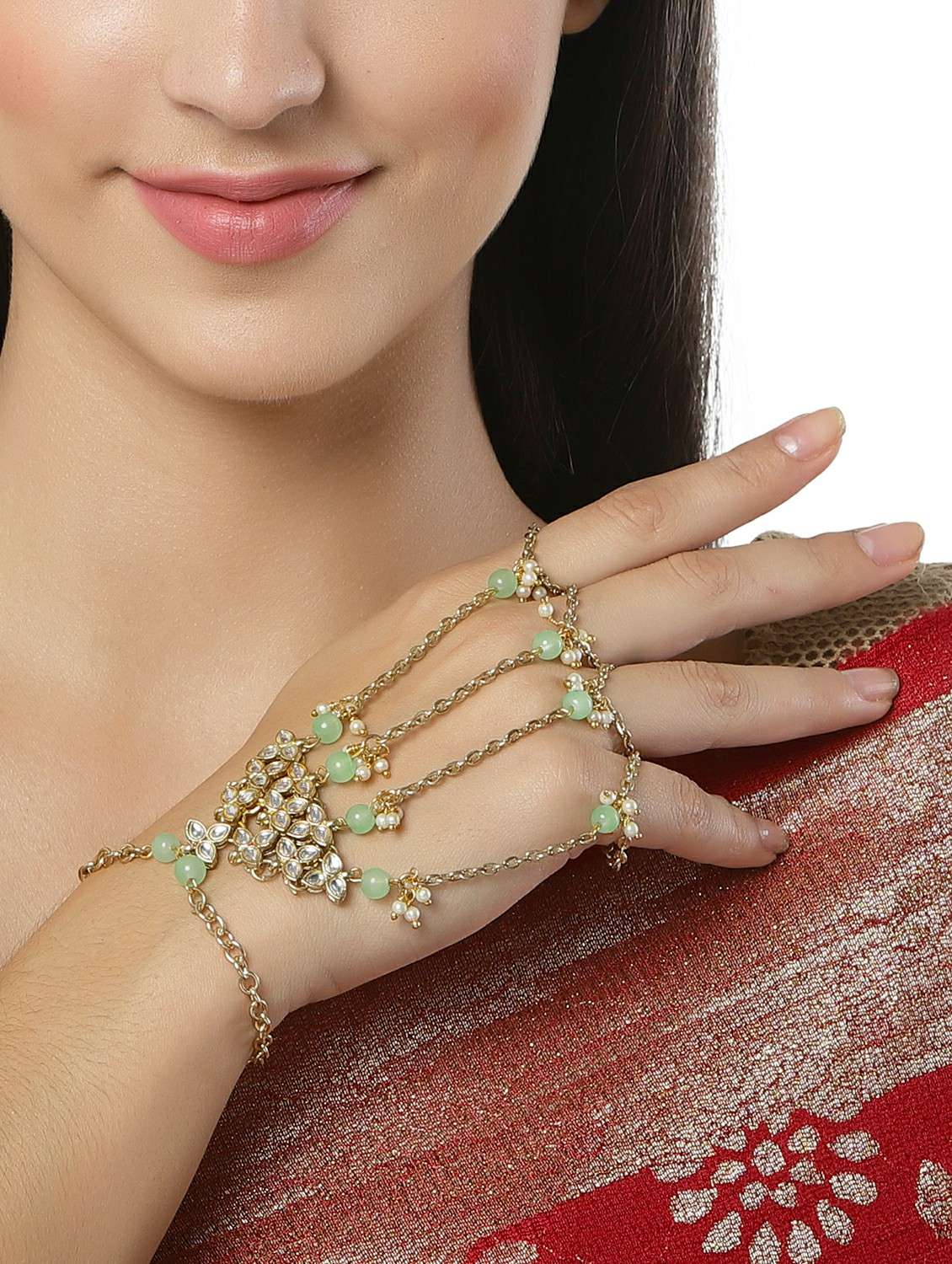 green metal bangle bracelet - 18635728 - Standard Image - 4