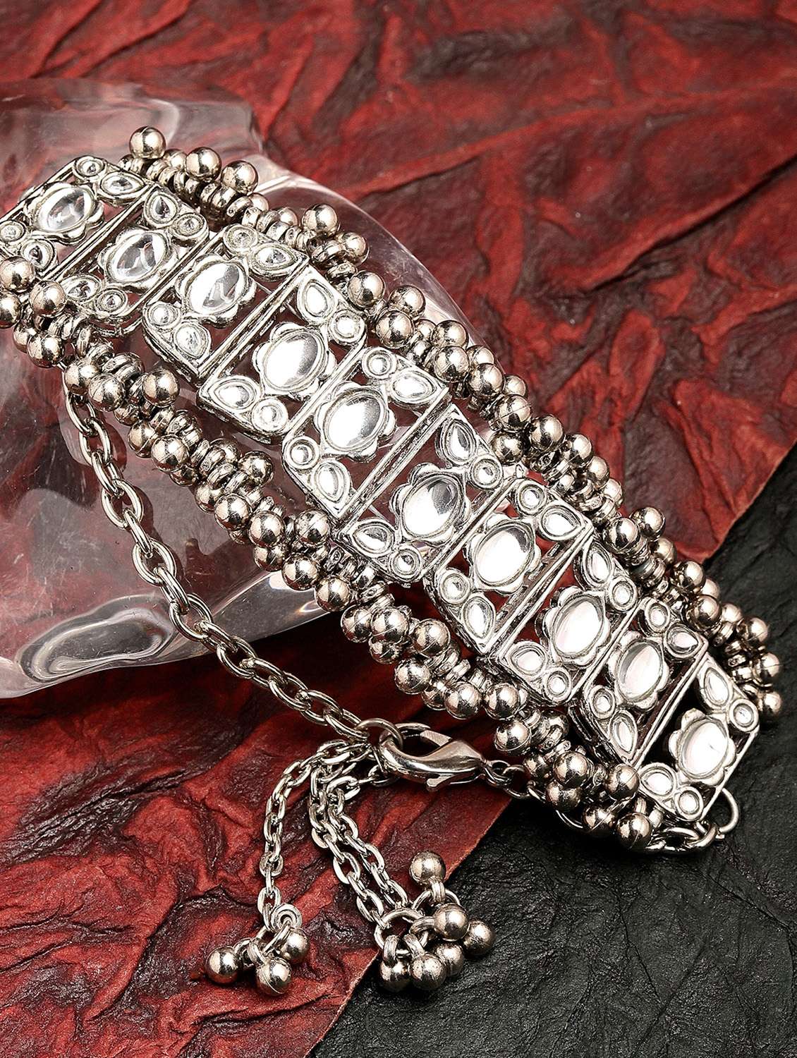 silver metal bangle bracelet - 18635730 - Zoom Image - 0