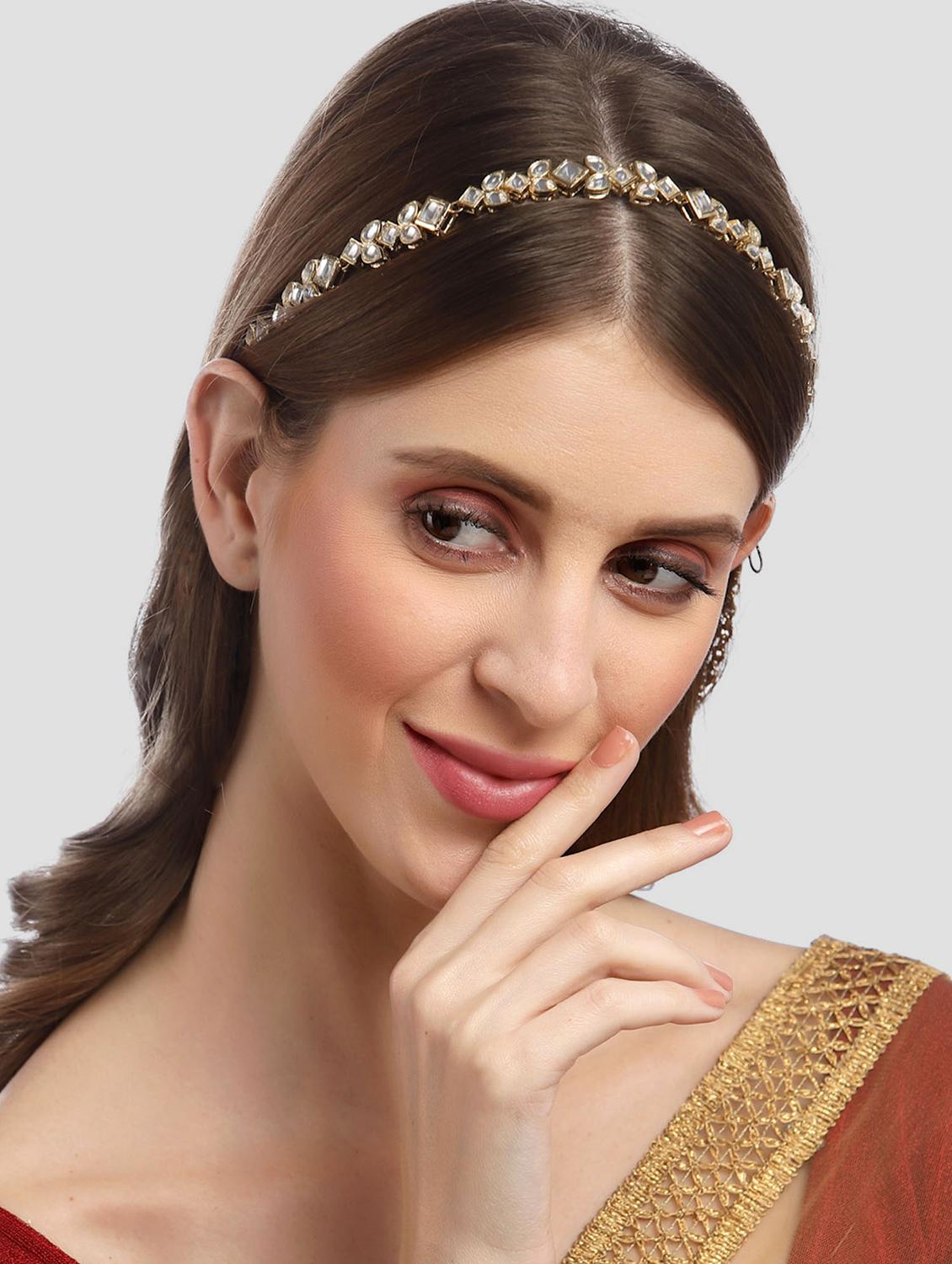gold plated maatha patti - 18635760 - Standard Image - 4