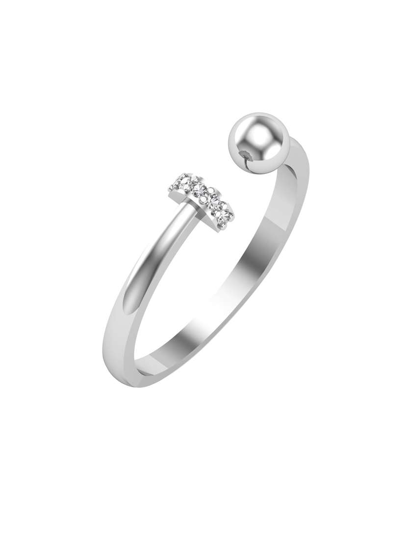 silver metal finger  ring - 18636170 -  Standard Image - 1