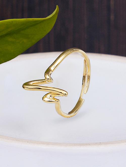 gold metal finger ring - 18636173 - Standard Image - 0