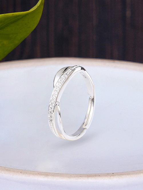 silver metal finger  ring - 18636176 -  Standard Image - 0