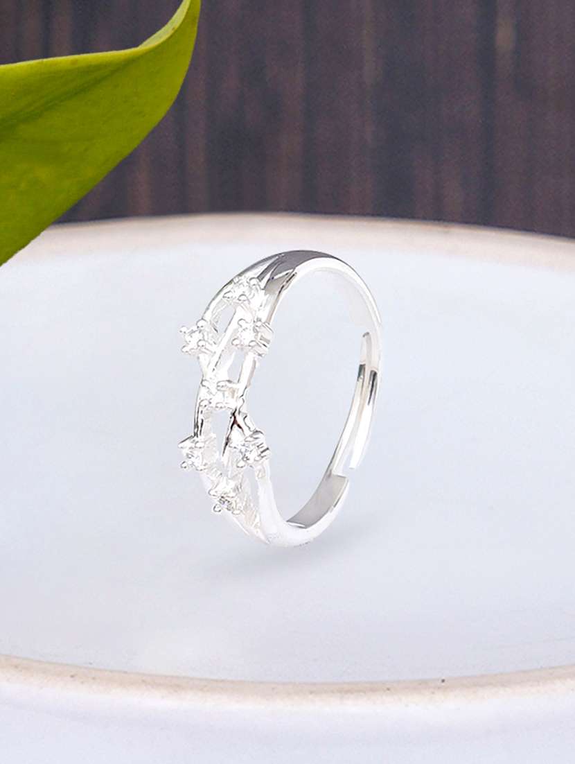 silver metal finger  ring