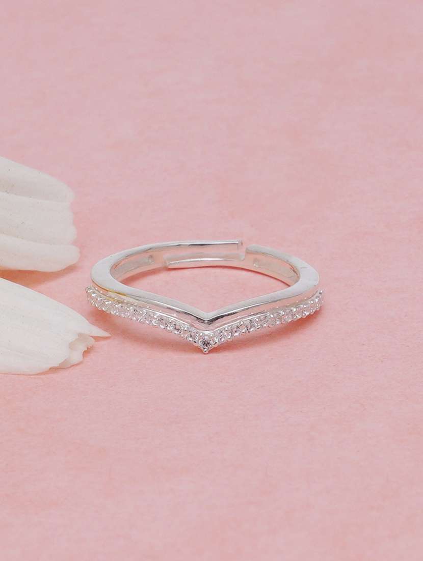 silver metal finger  ring