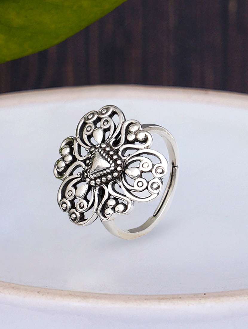silver metal finger  ring