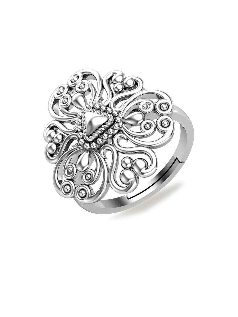 silver metal finger  ring - 18636183 -  Standard Image - 1