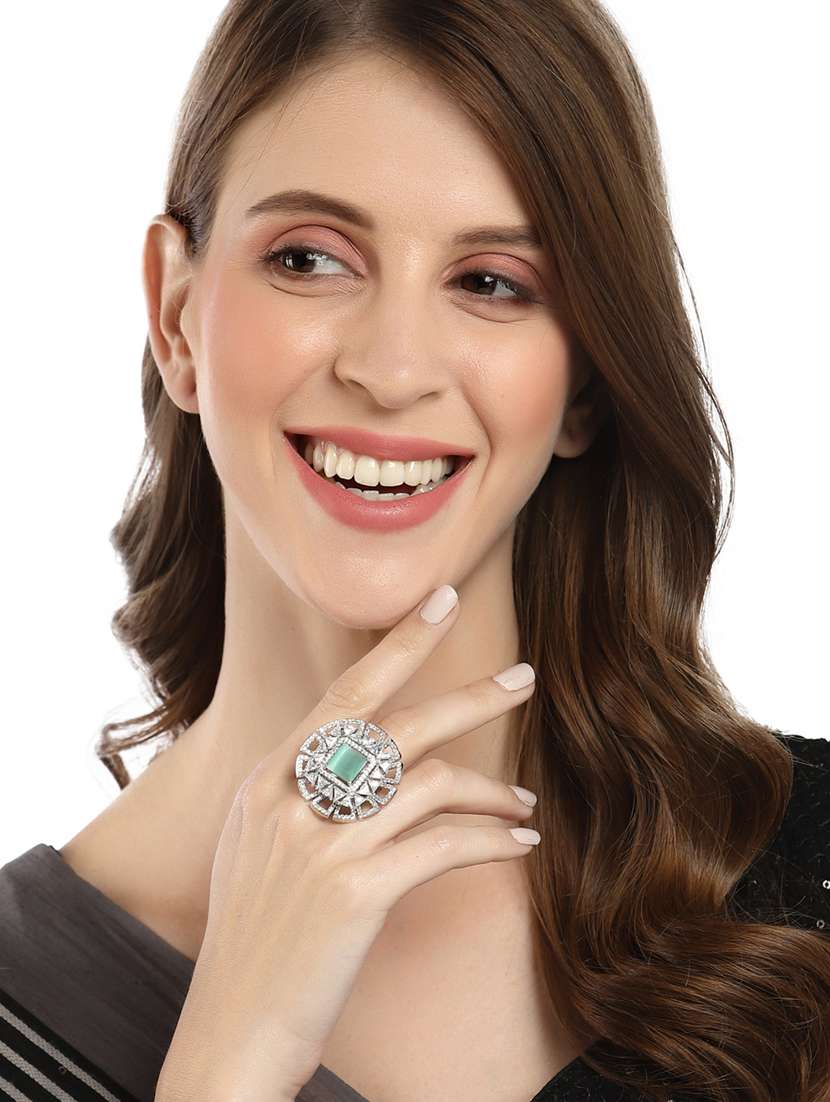 silver plated cocktail ring - 18636195 -  Standard Image - 4