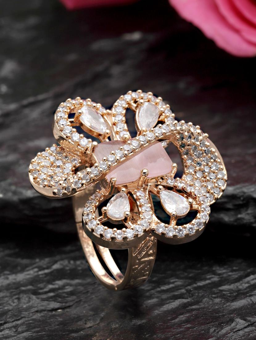 pink metal finger  ring - 18636200 -  Zoom Image - 0