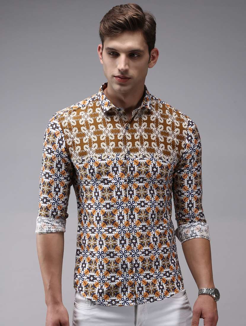 mens printed casual shirt