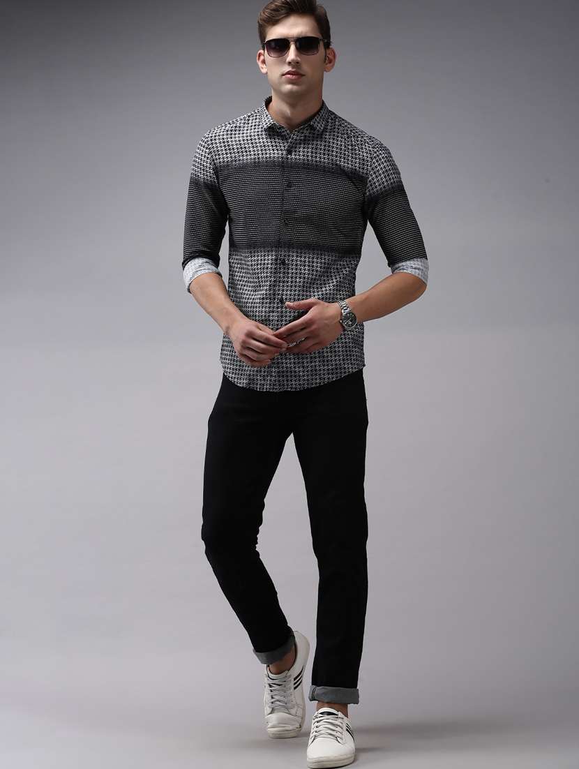 mens houndstooth casual shirt - 18636823 -  Standard Image - 4