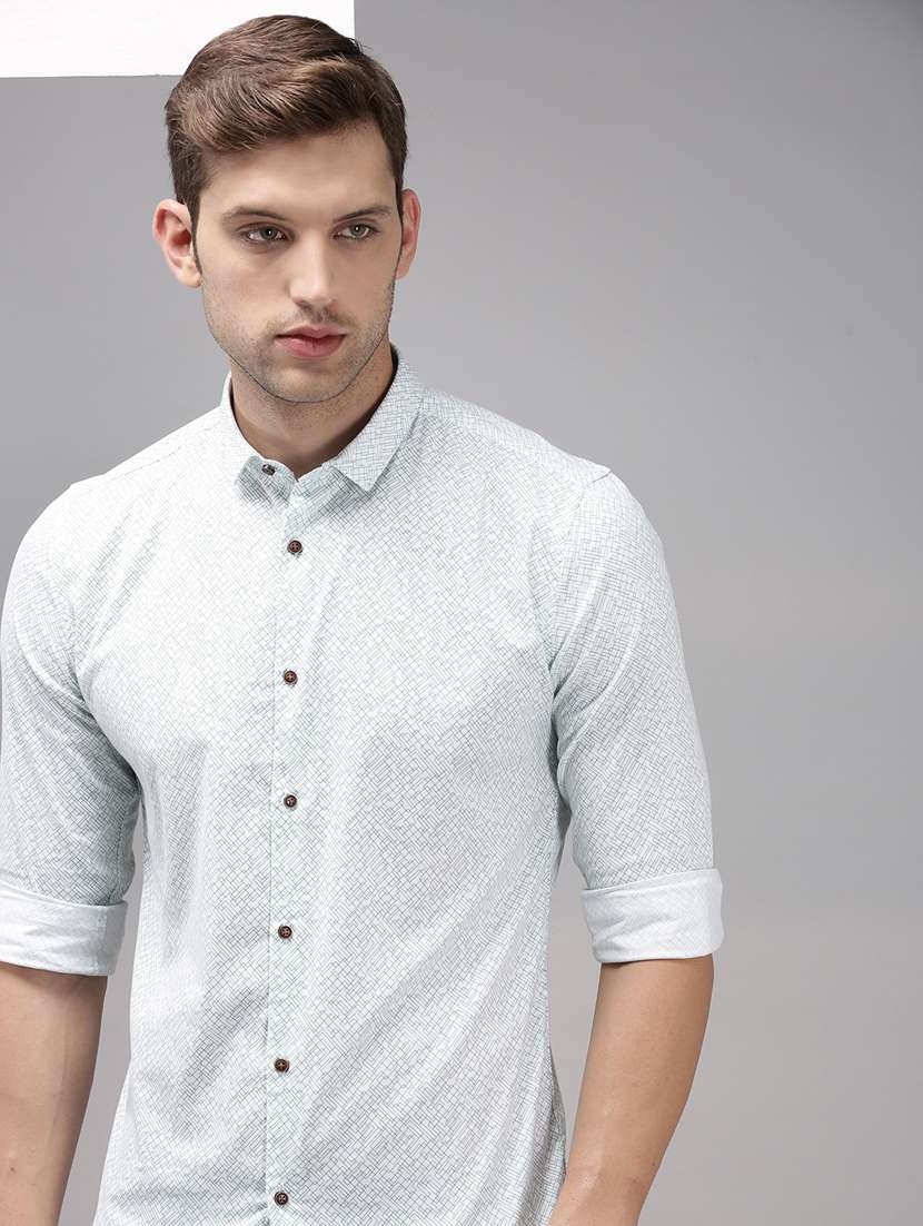 mens geometric casual shirt - 18636832 -  Standard Image - 1
