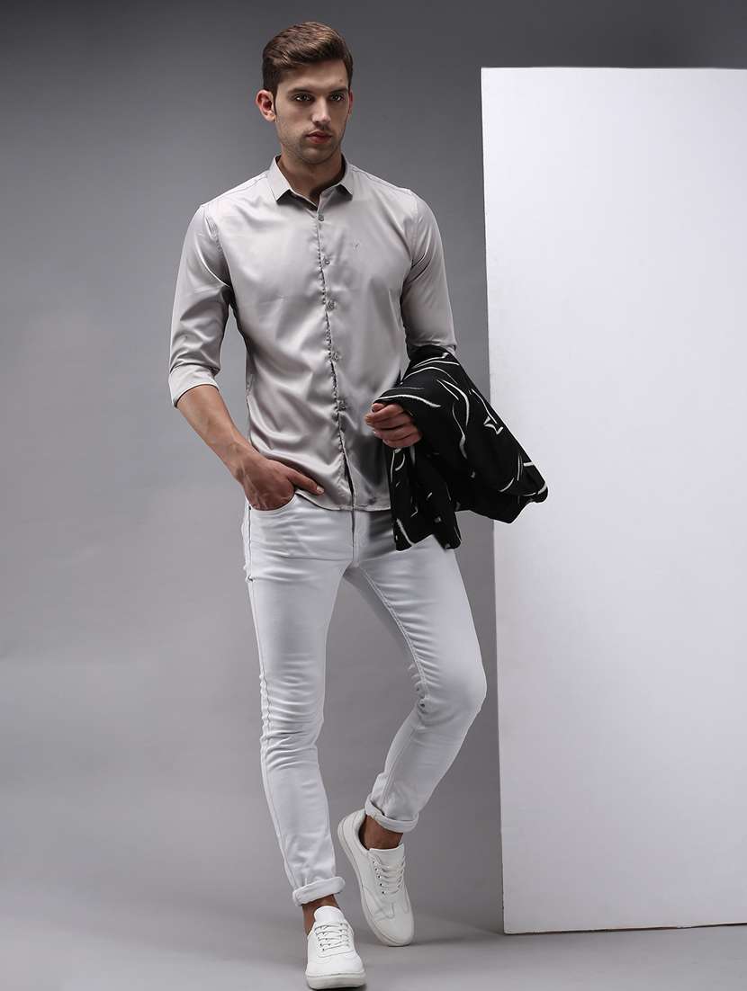 mens solid casual shirt - 18636863 -  Standard Image - 4