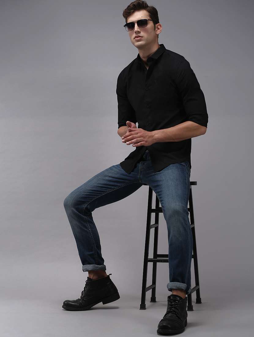 mens solid casual shirt - 18636866 -  Standard Image - 4