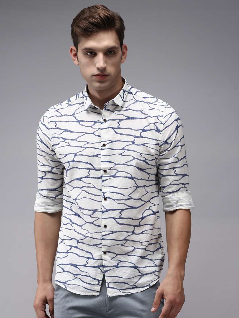 mens printed casual shirt